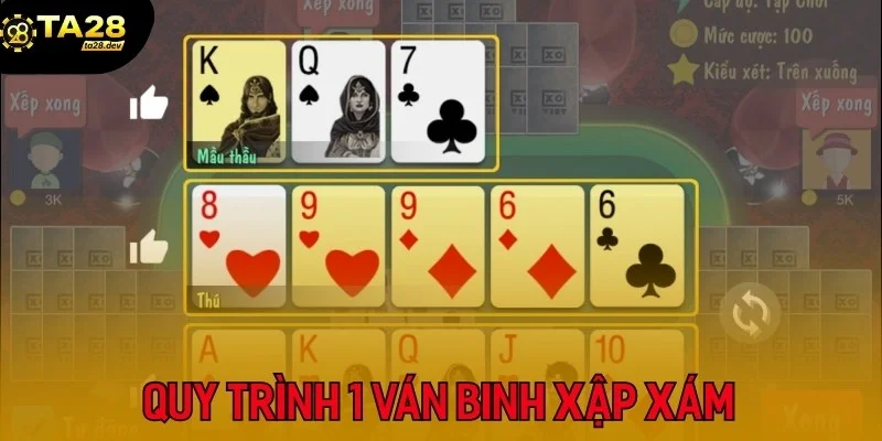 Hướng Dẫn Cách Chơi Binh Xập Xám Chắc Thắng Tại Ta28 4 Quy trình 1 ván chơi mậu binh tại nhà cái Ta28